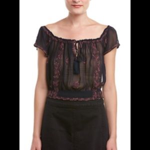 Free People Paisley Park Peasant Top