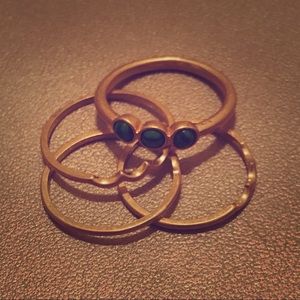 Stackable gold rings