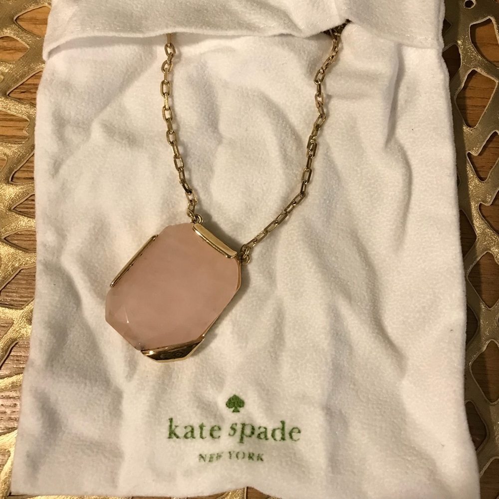 Kate Spade Pale Pink and Gold Pendant