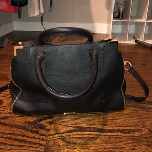 Black leather Rebecca minkoff crossbody tote