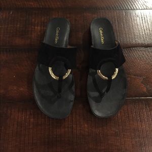 Brand new Calvin Klein flip flops