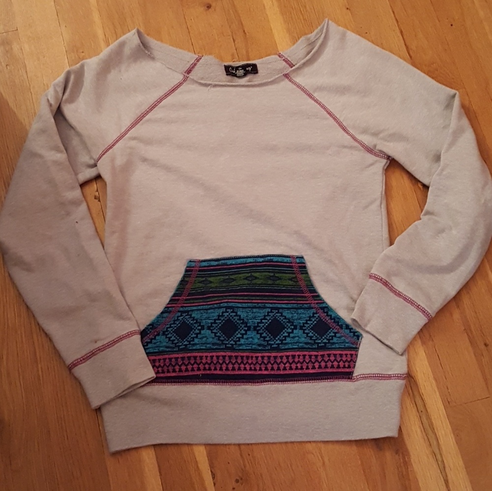 Aztec Pattern Gray Sweater