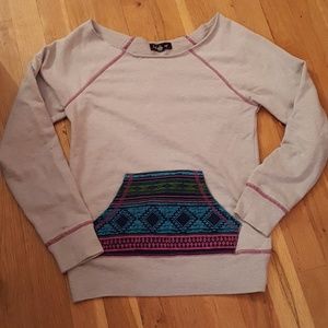 Aztec Pattern Gray Sweater