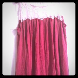 Living Doll Lacey Tank Plus Size 1x