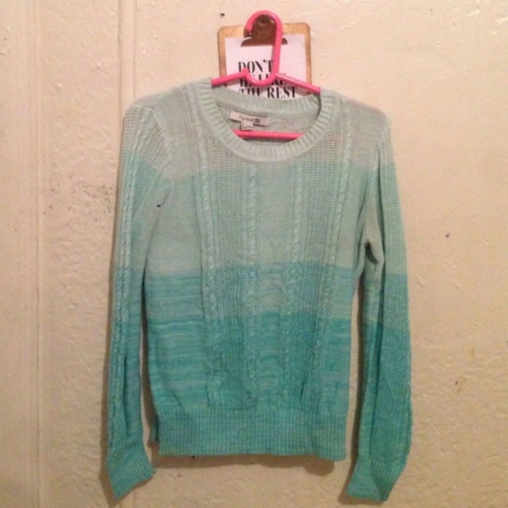 Ombré Cable Knit Sweater