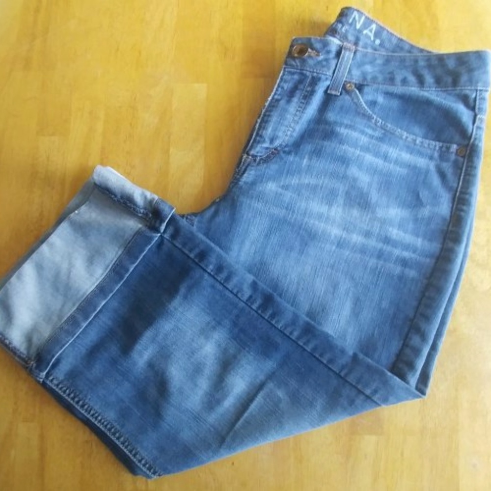 Merona Mid Rise Denim Capri Pants Size 12