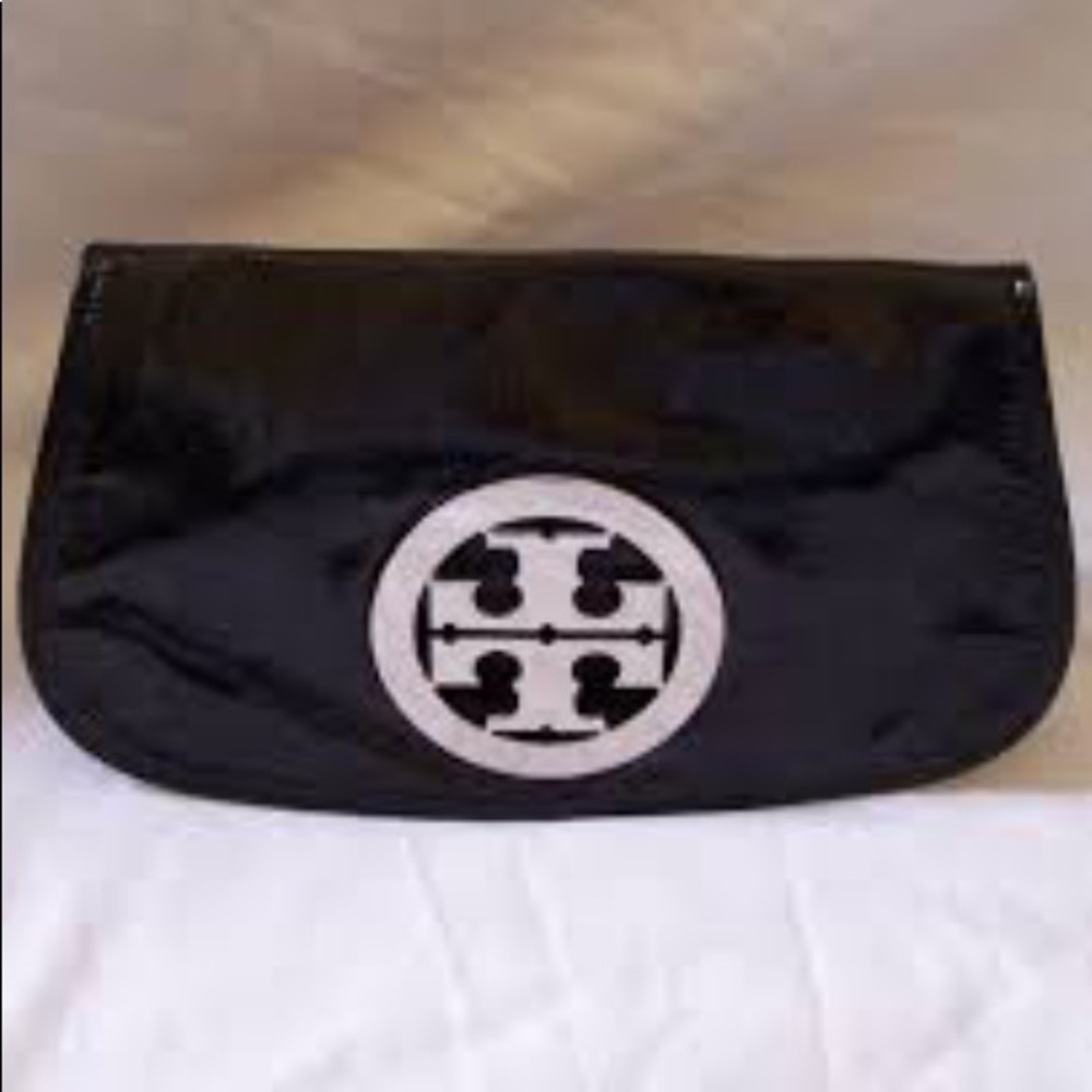 Patent leather black Tory Burch clutch