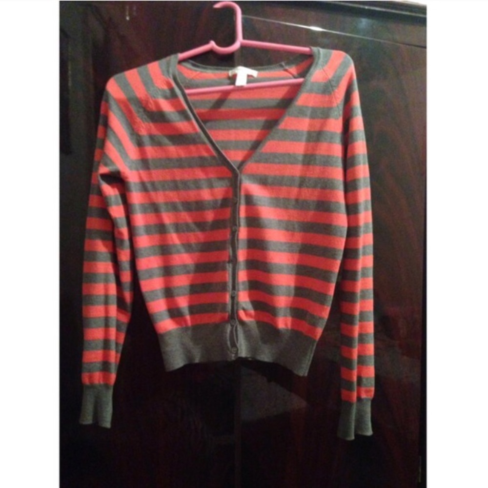 striped cardigan