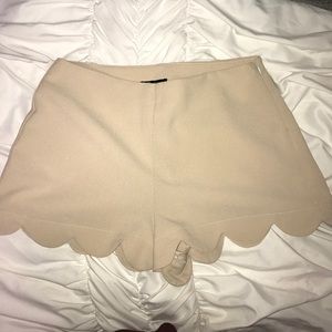 Scalloped edge shorts