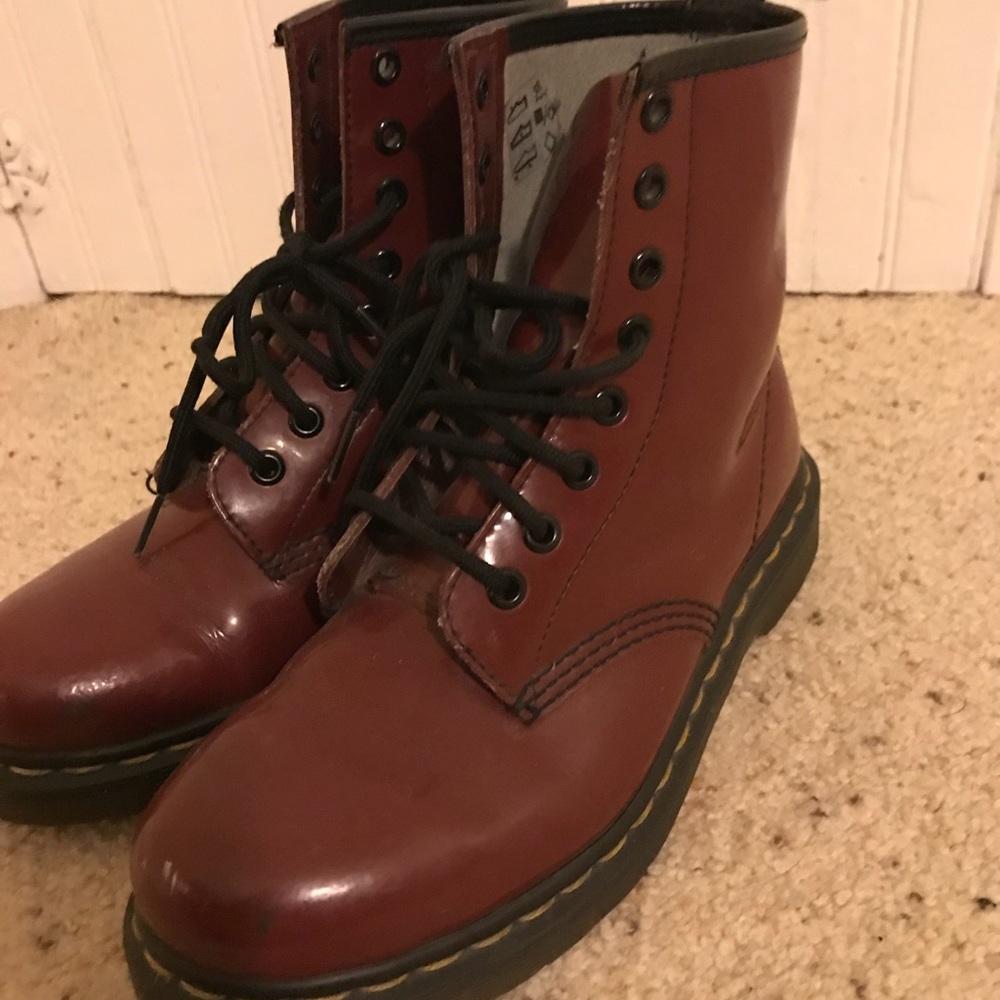 Maroon Doc Martens Size 7 Womens