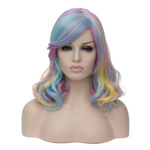 Rainbow Long Bob Wig