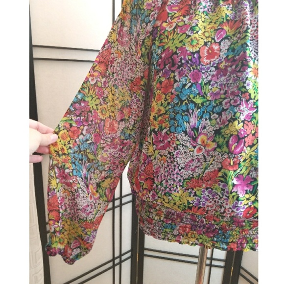 {John Paul Richard} Floral Boho Top - Picture 4 of 5