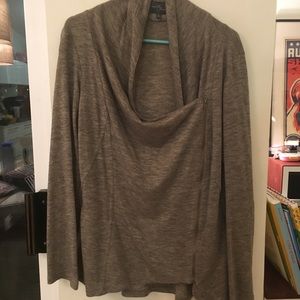 Market and Spruce light brown wool moto sweater