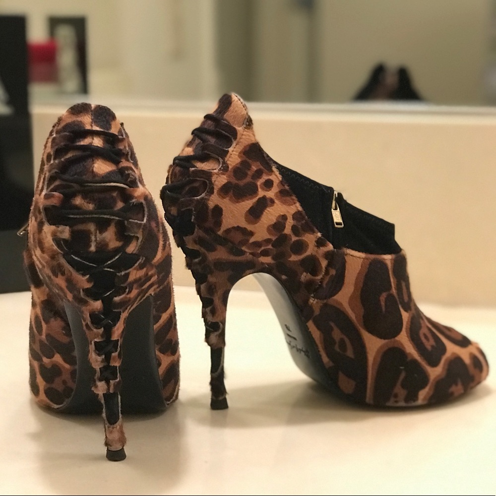 Elizabeth & James cowhide Leopard heels