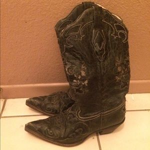 Corral authentic black lizard boots