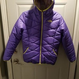 Girls size 18 North Face reversible coat