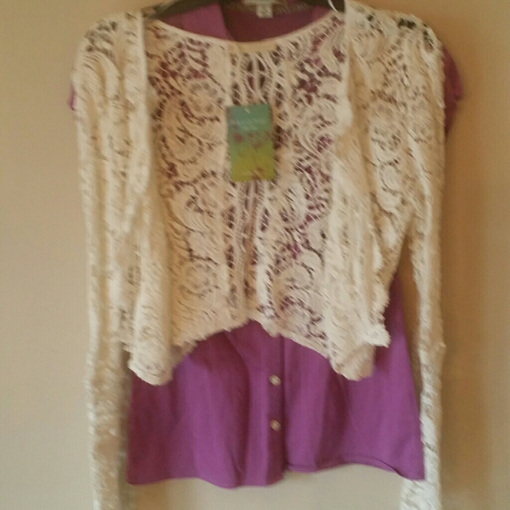 Aquamar Lace Cardigan NWT - Picture 3 of 3
