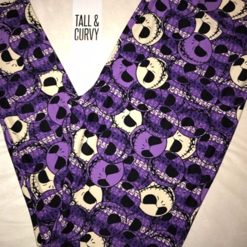 LuLaRoe Jack head leggings! Size TC Nightmare