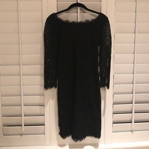 Diane von Furstenberg Black Lace Dress