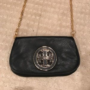 TORY BURCH black & gold crossbody!!