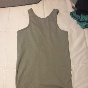 Grey high neck lululemon tank