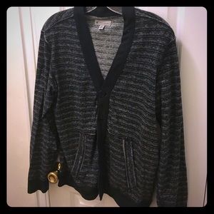 Grey Striped Charles and Half Cardigan