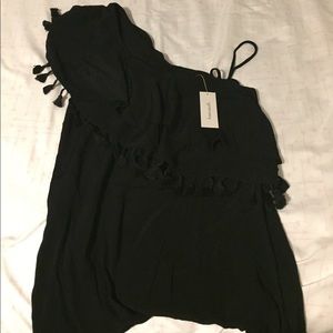 Black off the shoulder top