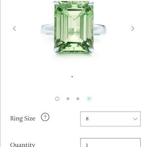 Tiffany Sparklers Green Quartz Cocktail Ring