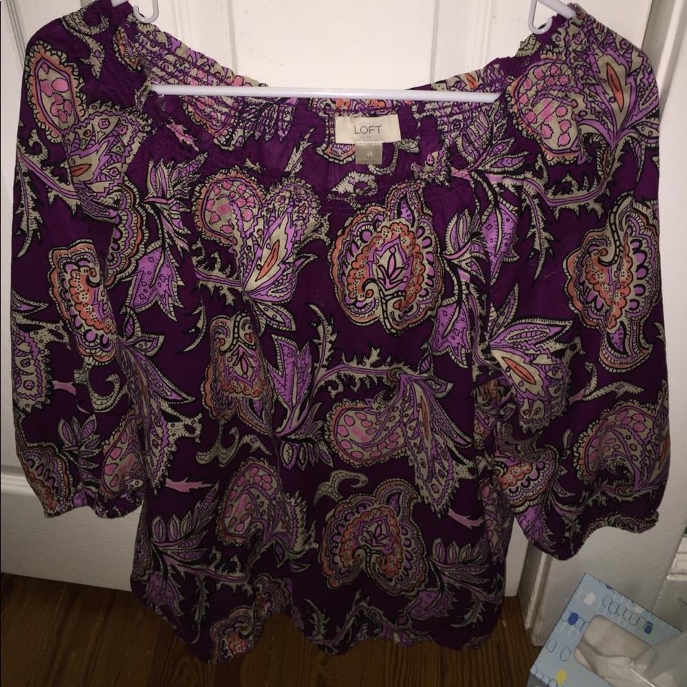 LOFT off the shoulder blouse/shirt