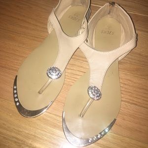 Nude Sparkle Sandals