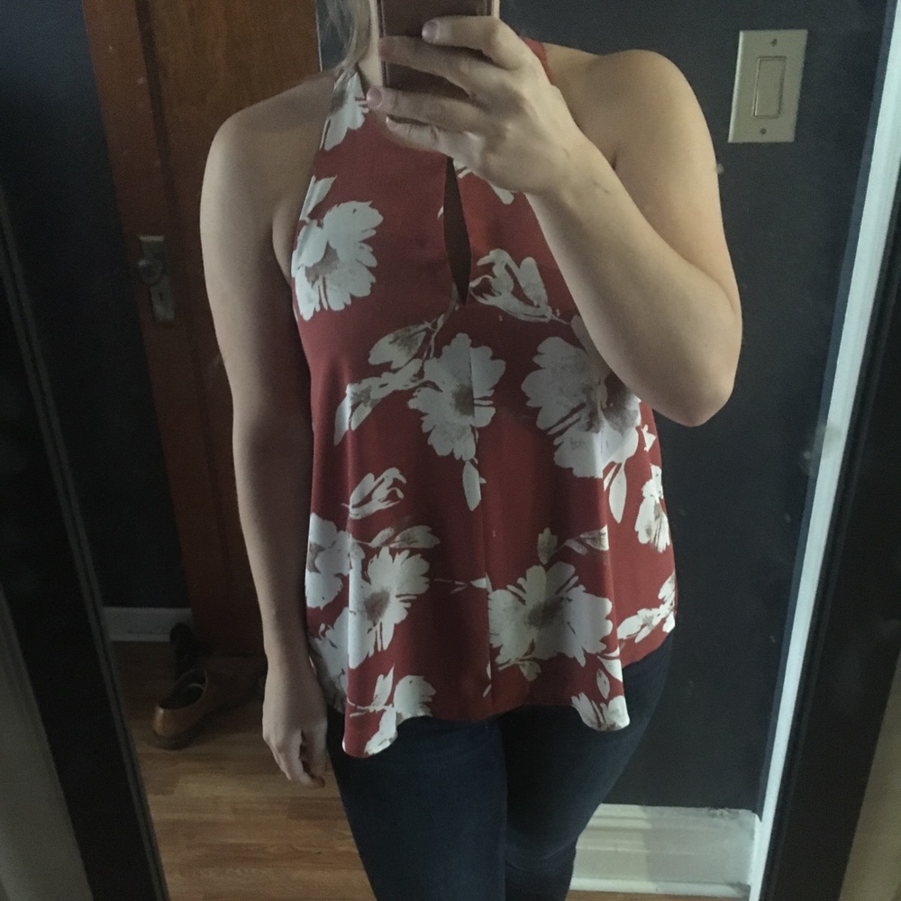 Loft Orange Blouse (Medium)