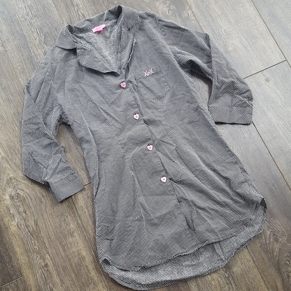 Betsey Johnson Polka Dot Button Up - XS - Picture 1 of 7