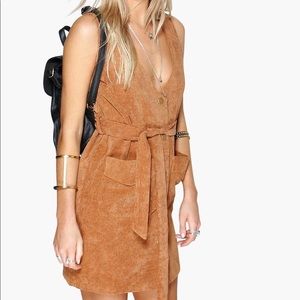Button up cord dress