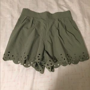 Army green shorts