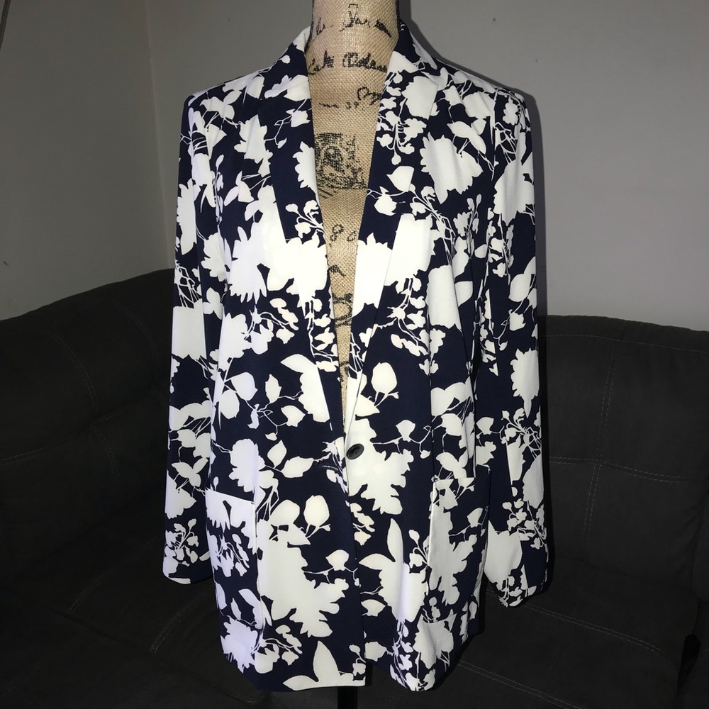 Talbots Floral Blazer