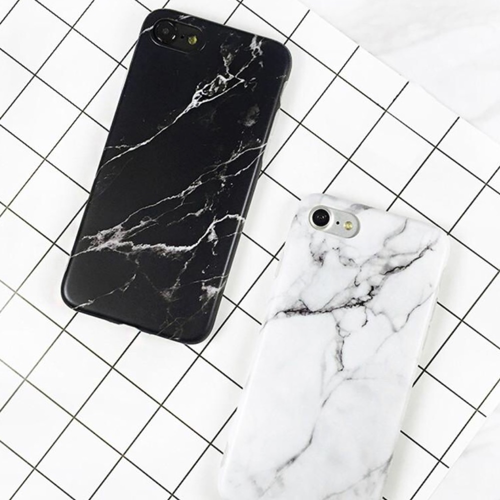 Marble iPhone 8/8 Plus Black White Case