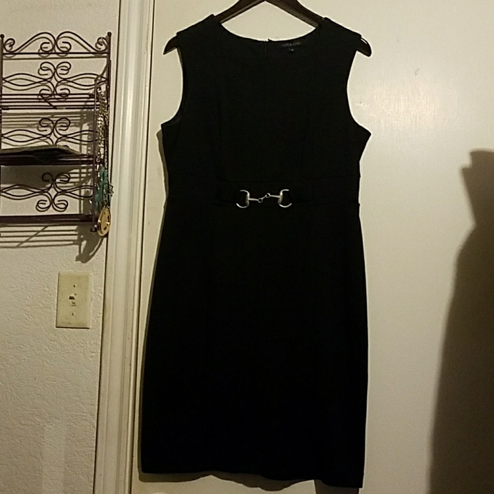 Sleeveless black mini dress