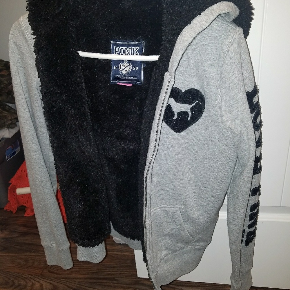 Victoria's secret fleece sequin hoodie