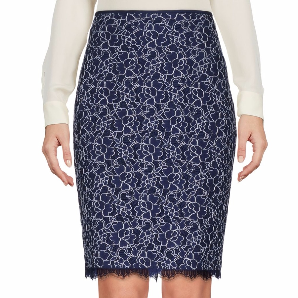 DVF Diane von Furstenberg Lace Pencil Skirt