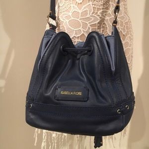 Isabella Fiori leather crossbody drawstring bag