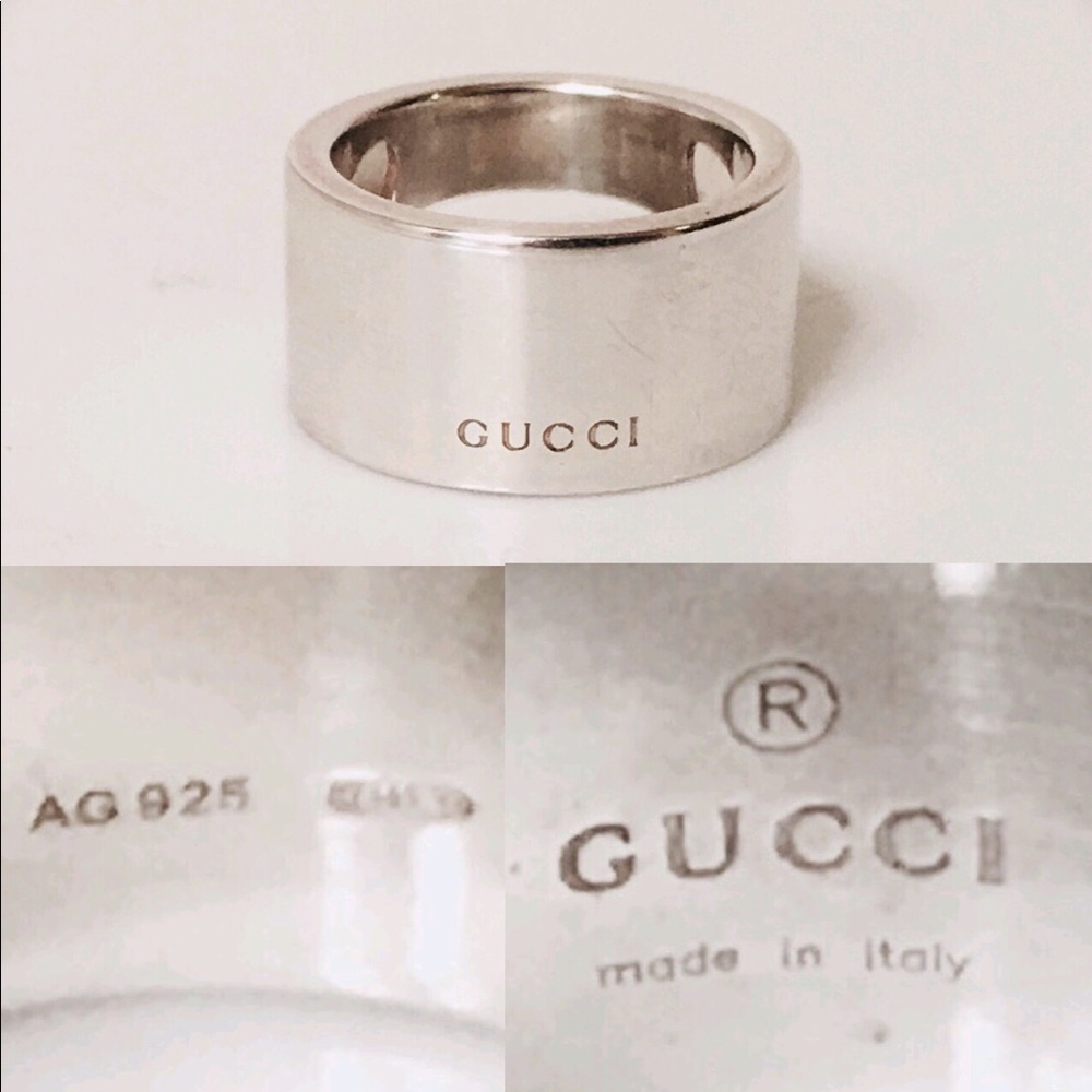 Gucci Sterling Silver Open Cutout G Ring - Picture 3 of 5