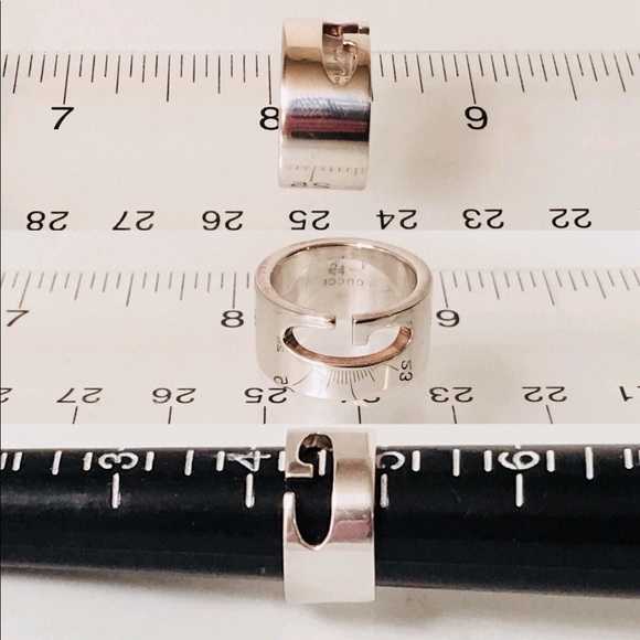 Gucci Sterling Silver Open Cutout G Ring - Picture 4 of 5