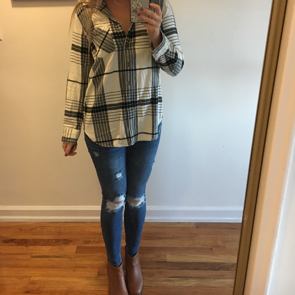 Soft Knit Banana Republic Flannel, size S