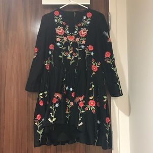 Zara embroidered dress