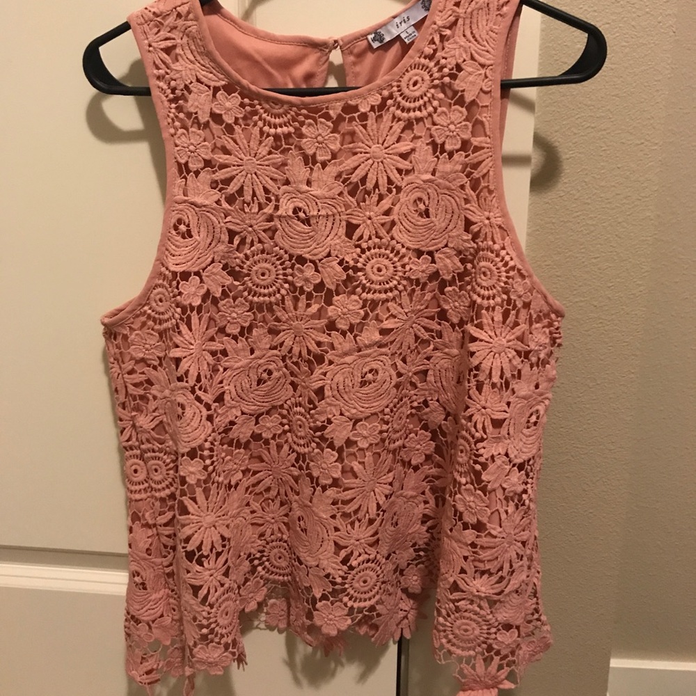 Floral lace tank top