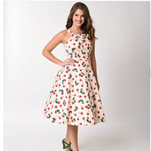 vintage cherry dress