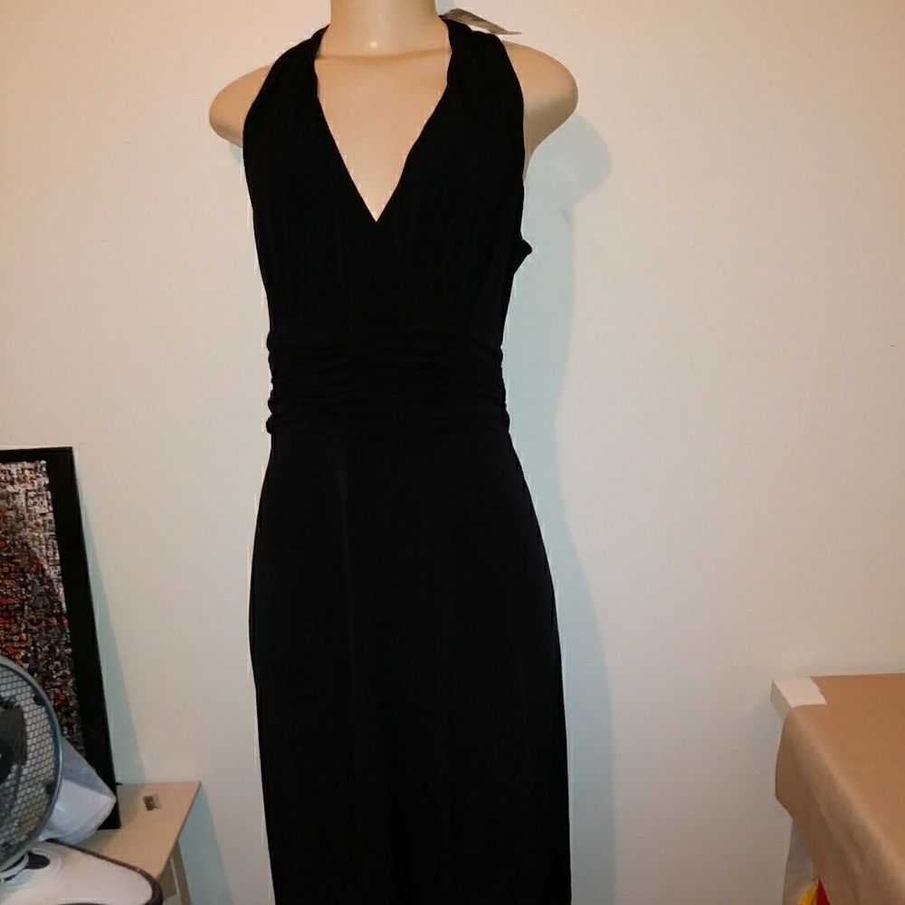 Nwt Black evening dress w/cutout shoulders sz8