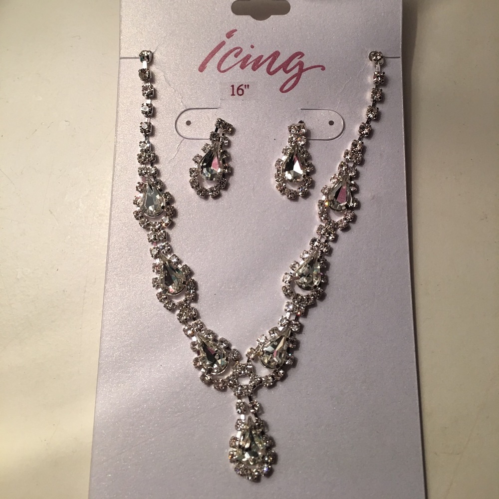 🆕 ICING Necklace & Earring Set