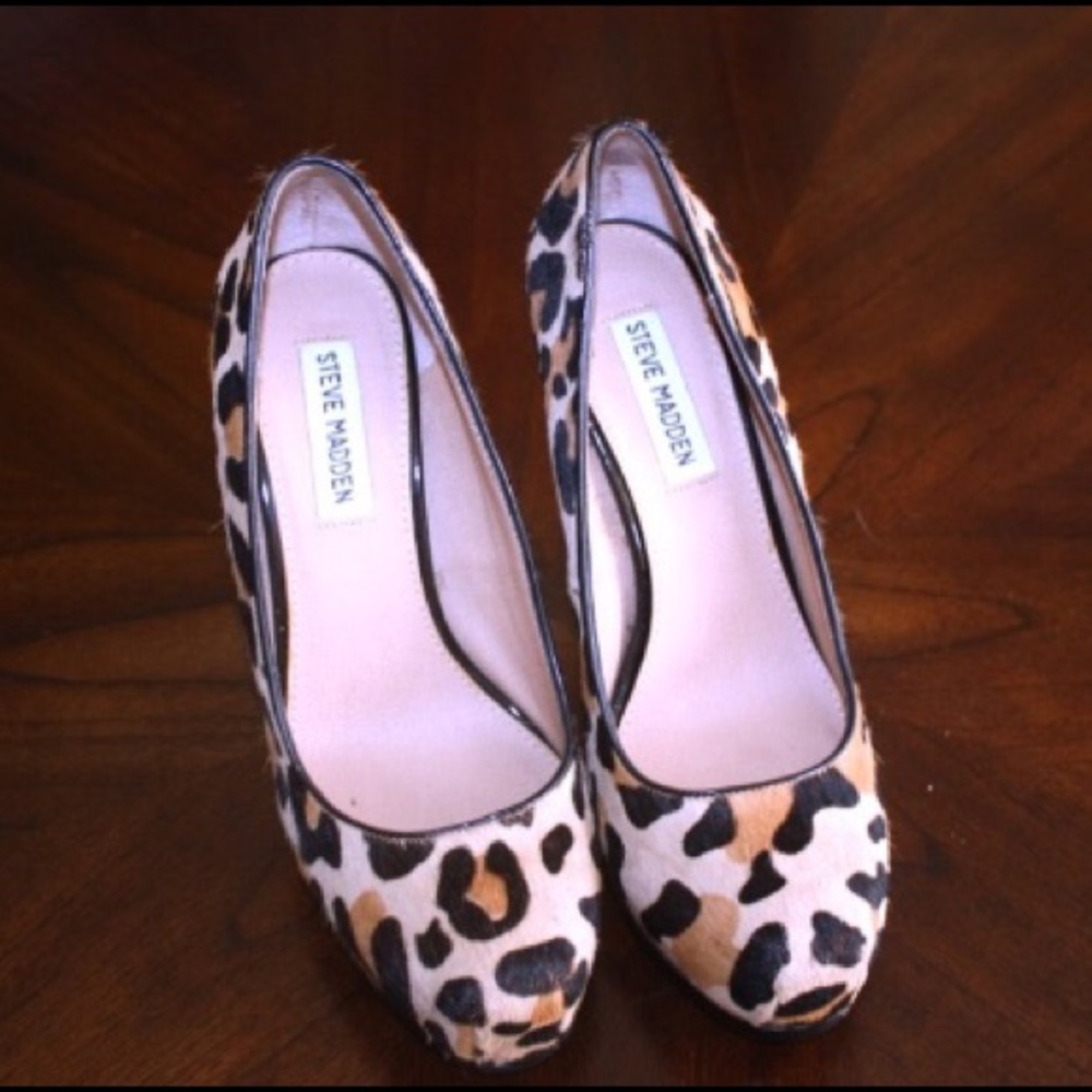 Steve Madden Animal Print Heels 8.5