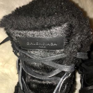 Women Sheering &  Pony Skin Balenciaga Snekaers.